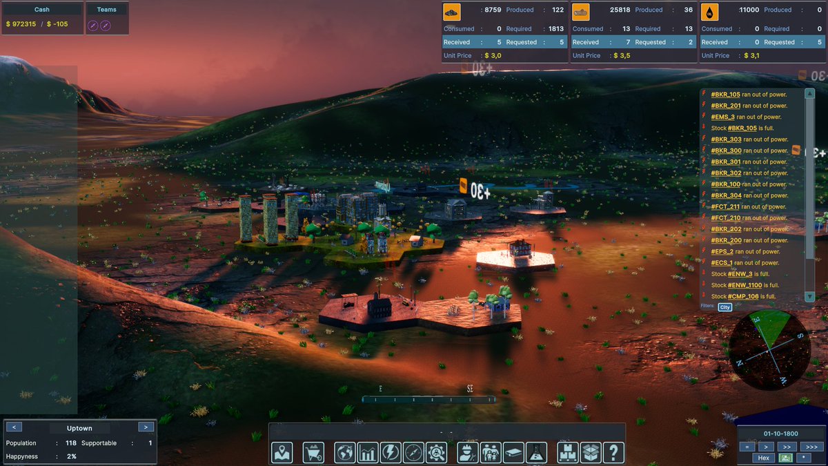 LoneRocGames's tweet photo. And some weather effects.
"The Blackout Project" game, a deep economic simulation.

#PCgame #civilization #indiegames https://t.co/52HzASHrrR