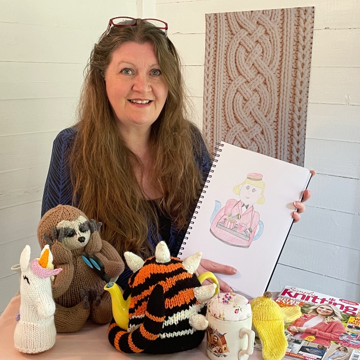 TeaCosyFolk's tweet photo. The May knitting vlog is now live on the TeaCosyFolk website. A month of new designs, magazine news, characters on the needles and a few surprises taking shape. Catch up on everything here https://t.co/xFNQchiAEr #knit #teacosy #knittingpattern #creativecommunity #knittingblog https://t.co/awAkNb36Wq