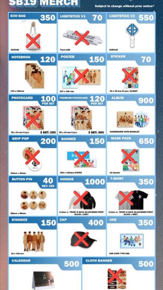 itsme_immie's tweet photo. WTS LFB  SB19 GITZ Merch‼️

LS 450
Notebook 100ea take 5 450 
Premium PC 100 per set take 3 250
Album 500
Pin 100set 
USB 250 
Calendar 300
Standee 100ea take 4 350

Take all for 2400
 Free sf, blue poster and mask pack 

@SB19Official #SB19 https://t.co/nHEsIniGaO