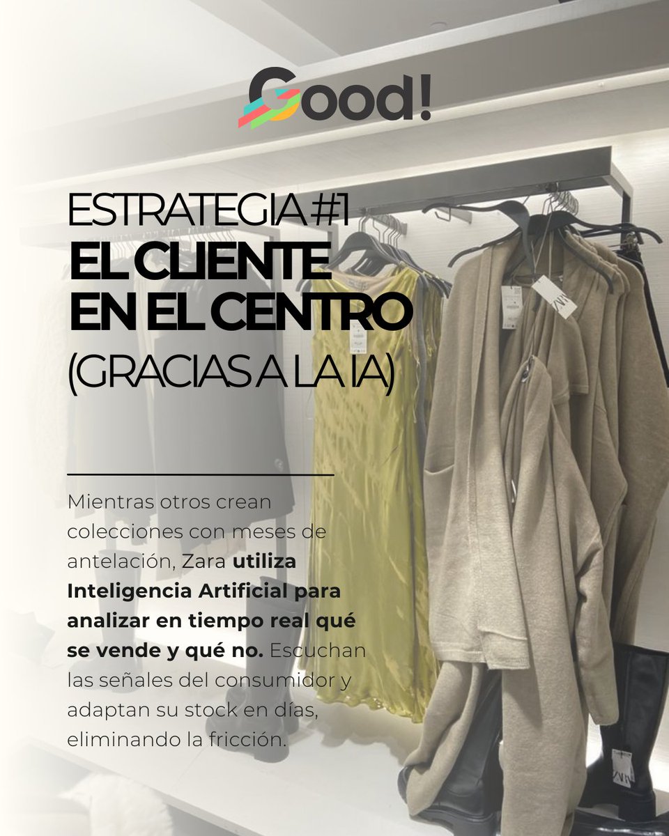 GoodSocialM's tweet photo. ¿Cómo se conquista el mercado global sin invertir un solo euro en anuncios de televisión? 💸👇

Zara ha superado el liderazgo histórico de gigantes como Nike. https://t.co/aEUCrqWMNv