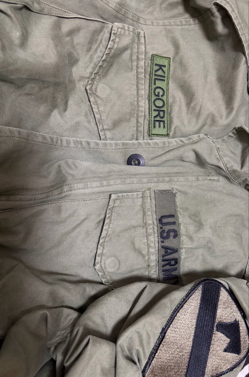 M65用にワッペン買ってチマチマお裁縫して 地獄の黙示録カスタムしてる