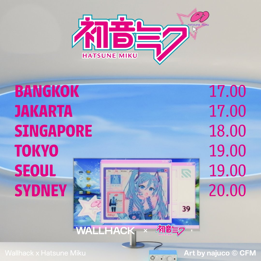 WALLHACK_KR's tweet photo. SP-005 Miku OS는 5월 21일 발매

지역별로 두 시간대에 걸쳐 진행됩니다.

APAC 대상 드롭(한국, 일본, 호주 외*): 한국 시간 19시
각 타임존에 해당하는 시간은 아래에서 확인해 주세요.

디스코드 멤버 대상 선행 액세스 제공. https://t.co/7jeTCa39vJ