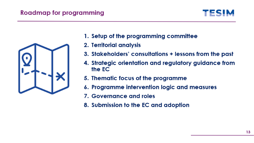 tesimnext's tweet photo. Today, TESIM briefed 🇺🇦 authorities on #Interreg 2028-34. ~ 5⃣0⃣ national &amp; regional repres-s joined online discussions on programming process &amp;  EC’s new post-27 approach. TESIM presented the programming roadmap, key continuities &amp; changes as well as performance-based approach. https://t.co/nKCTmrPNNt