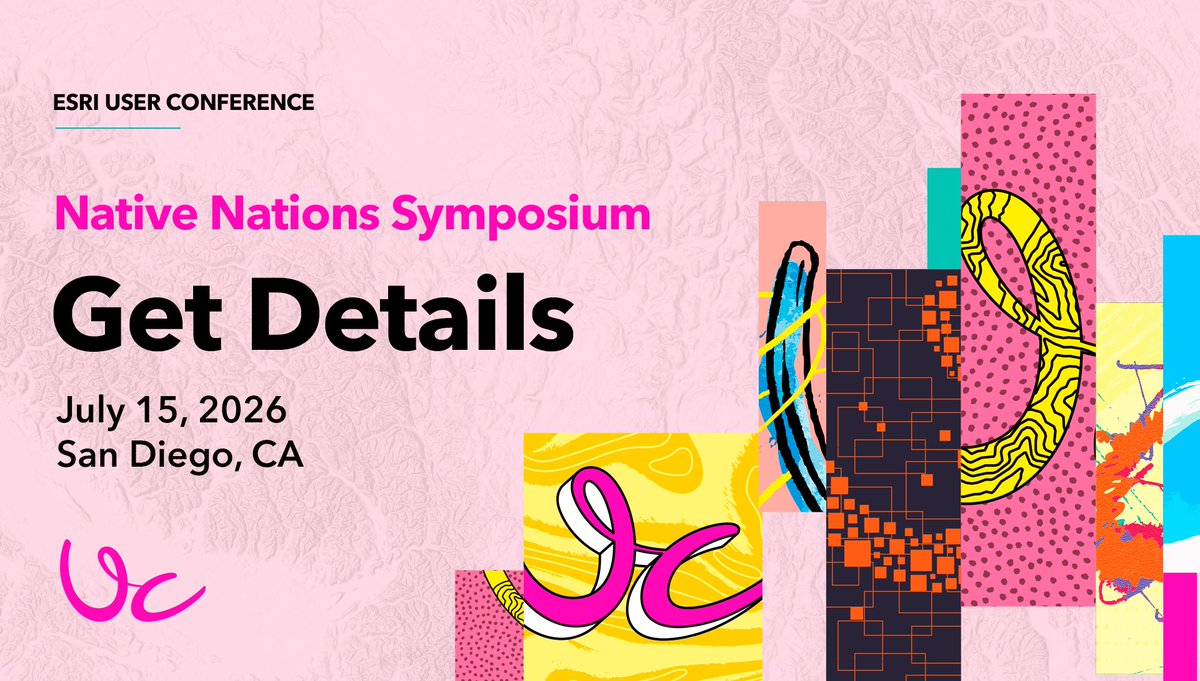 EsriFederalGovt's tweet photo. Add the Native Nations Symposium to your #EsriUC2026 plans 🌎
📅 July 15 | 📍 Marriott Marquis
Peer led perspectives and real world GIS applications across tribal enterprises.
Get Details: https://t.co/0mkEdGK8fH https://t.co/RMn1HrO7S8