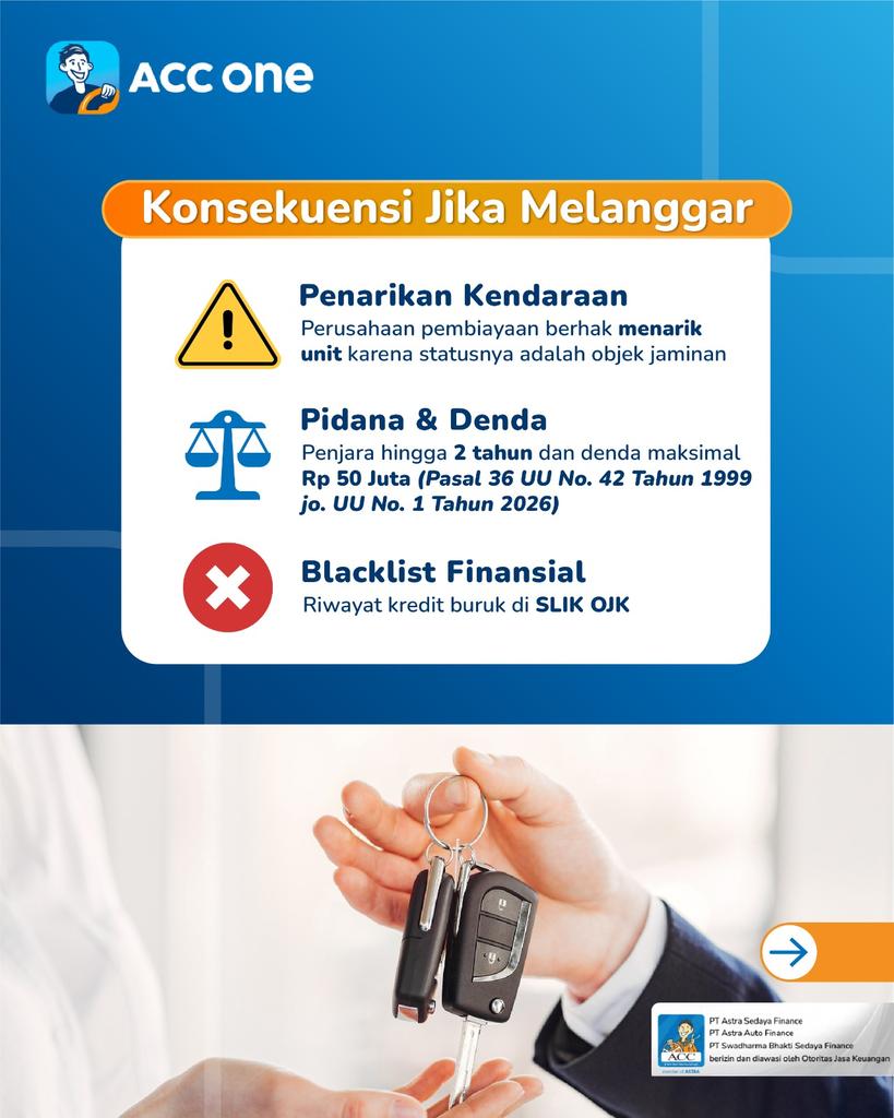 acconeid's tweet photo. Punya kredit kendaraan juga berarti memahami aturan yang berlaku selama masa pembiayaan🤝 https://t.co/kmdku3HHlE