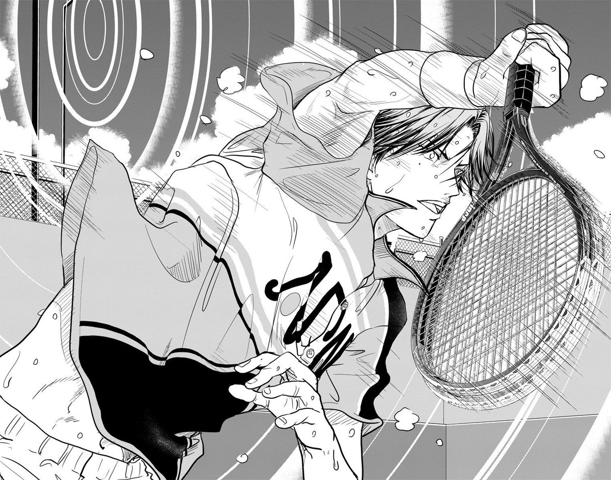 tenipuri_staff's tweet photo. Golden age　207　「ボクの時間は動き始める」

マッチポイントの中訪れた跡部のサーブ。
そのサーブは、かつて入江が見た技のようで…？

#テニプリ名場面 https://t.co/dWPGkaxJK1