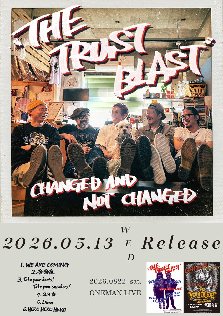 punkloid's tweet photo. THE TRUST BLAST、15年ぶり新作EPリリース＆初ワンマンライブ開催決定

https://t.co/NVtXzhbC4j

#THETRUSTBLAST https://t.co/V4RIV5wj6Y