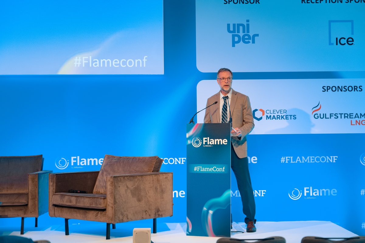 FlameConference's tweet photo. Dan Byers, Deputy Assistant Secretary for Europe, Eurasia, Africa and the Middle East at the U.S. Department of Energy (DOE), took the stage for a keynote session on strengthening transatlantic energy trade.
#FLAME2026 #FLAME https://t.co/0E5sJQ2MHO
