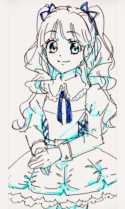 特に誰でもない子ボールペン1発描き