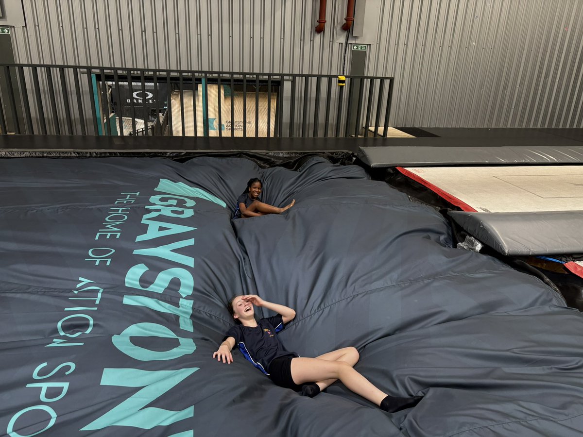 MrsMalleySGC's tweet photo. Having a great time at Graystone’s on the trampolines. @MrGSGC https://t.co/BPIKAUQtEZ