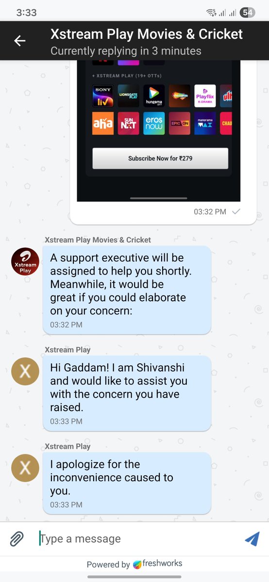 GangadharGadd17's tweet photo. Worst service from @airtelindia @airtelindia 
I have recharged with 979 plan 
Which includes xstream ott benefits  but i couldn't claim .
I raised the request multiple times 
Also had  bad experience from the customer care. From helpline and and chat #airtel #xstreamplay https://t.co/3PxvOK1AGd