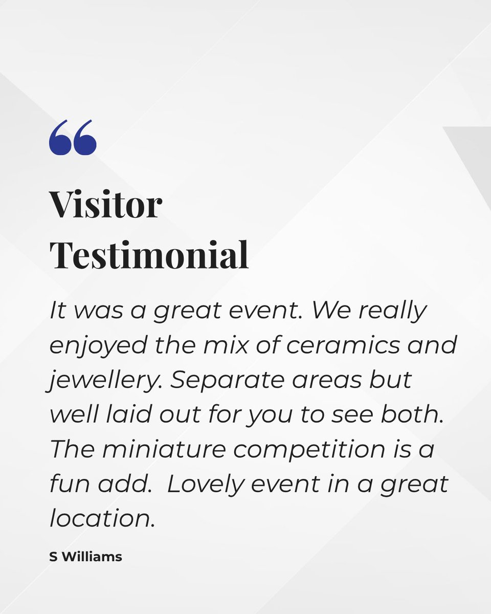 CraftInFocus's tweet photo. This is a comment from a visitor to last year's events at Waterperry Gardens. Once again we're staging two events here from 10-12 July enabling visitors to meet, engage with and purchase from 200 exhibitors! 
Book tickets now and save!  https://t.co/V96fPAGC26
#tuesdaytestimonial https://t.co/Iqg8oUh2CR