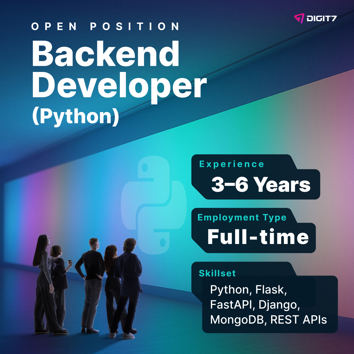 Digit7_LLC's tweet photo. We’re expanding our tech team and looking for talented professionals to join us in building innovative, scalable, and AI-driven solutions.

Interested candidates can send their updated resumes to contact@digit7.ai

#digit7 #hiring #softwareengineering #CoimbatoreJobs https://t.co/C86CyMHbml