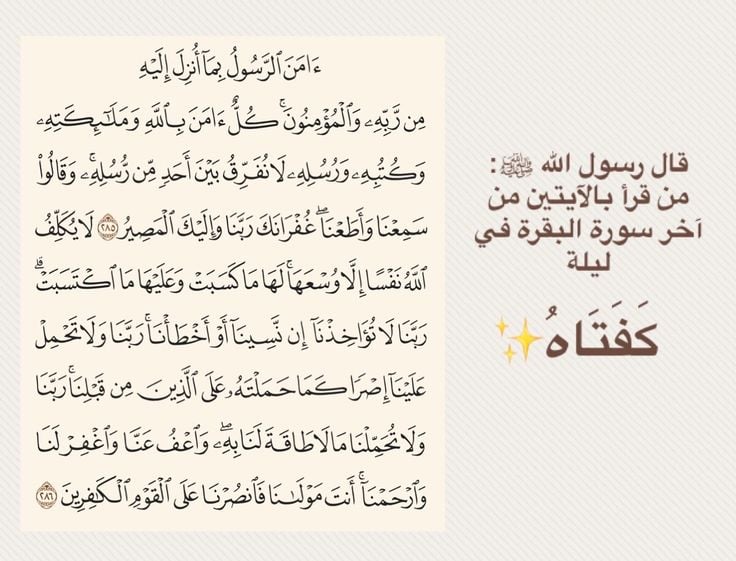 Sh_i2024's tweet photo. @0i77m من اذكار النوم المستحبة... 

+ سوره الكافرون
+ سوره الملك منجيه من عذاب القبر
والاستغفار في آخر الليل ولو مرة واحدة كُتِبَ عند الله من المستغفرين بالأسحار. 💌 https://t.co/LR9J1ketgf