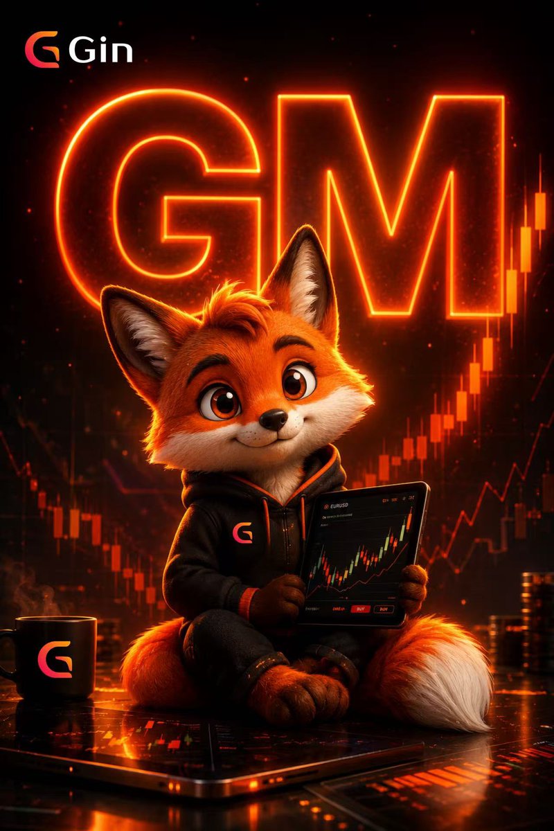 GinMiniFX's tweet photo. GM，交易者们！☀️🦊 新的一天，新的K线，新的机会！ 连小狐狸都已经盯着盘面准备好了，你今天的交易计划是什么？ 来杯咖啡，登录Gin，让我们一起捕捉今天的第一个大趋势！🚀📈 GinExchange #GM #Crypto #Trading #GoodMorning https://t.co/2Nm4Aw2cq6