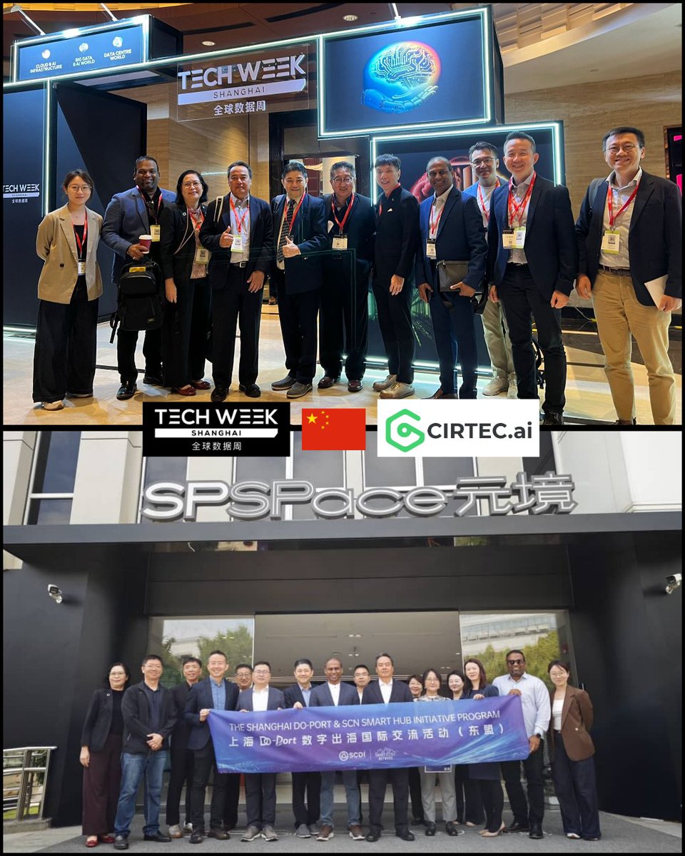 cirtec_ai's tweet photo. We are proud to be part of Shanghai Tech Week 🇨🇳
One of the most forward-thinking gatherings at the intersection of AI and the next generation of intelligent cities.

The future is being built right now, and we’re in it.

#ShanghaiTechWeek #AI #CircularTechnology https://t.co/dJFDFkSic4