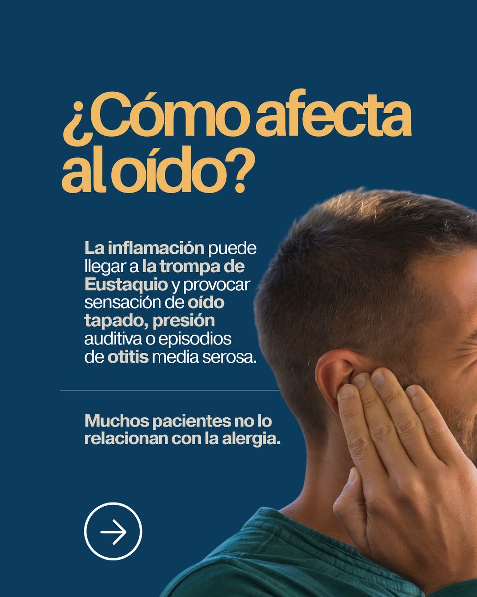 SEORLCCC's tweet photo. 🌿 ¿Tienes #alergia primaveral y notas el oído tapado o la voz irritada? No es casualidad.

La rinitis alérgica afecta a entre el 20% y el 30% de la población, y sus efectos van mucho más allá de los estornudos o el picor nasal.

Infórmate aquí 👇 https://t.co/vmZwXdv86e