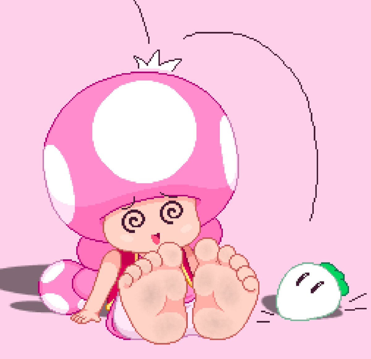 AshamedKinopico's tweet photo. Dazed Toadette feet https://t.co/LoyK5iBzJ9