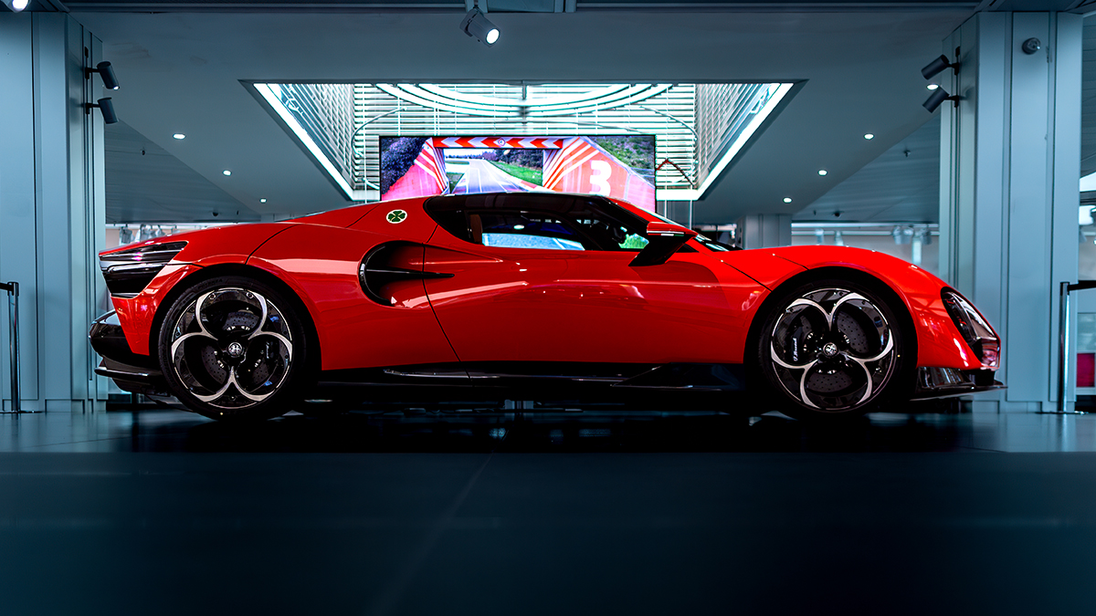 AlfaRomeoUK's tweet photo. For the very first time, a new #33Stradale has been delivered at the Museo Storico in Arese - the true home of Alfa Romeo.  

Admire it in this exceptional tint: on display until 2 June 2026..
#AlfaRomeo #AlfaRomeo33Stradale https://t.co/ODELEsxMWJ