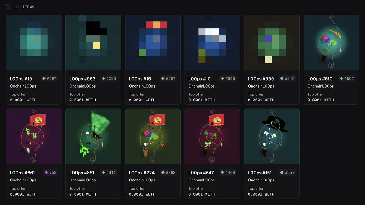 cybercoregen's tweet photo. Woke up to 5 filled bids I completely 💀

Apparently I’ve been accumulating @onchainL00ps in my sleep. 🦥🤣

Opening them all today. 🔥 https://t.co/Tv9NP9FgNL