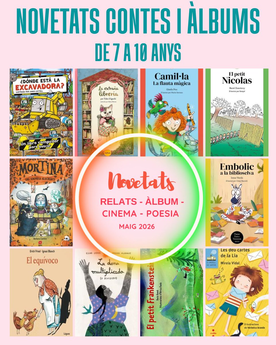 BibJoanMargarit's tweet photo. 📚Novetats literàries infantils de 7 a 10 anys!!✨
A la biblioteca han arribat contes i àlbums on descobrir milions d'històries📖Vols venir a descobrir-los?
#BJM #quèfemalesbiblios #BibliotequesXBM #Novetats #LlibresInfantils #Lectura #Cultura #Booklovers #Bibliolovers #SantJust https://t.co/oOIXUEes4Z