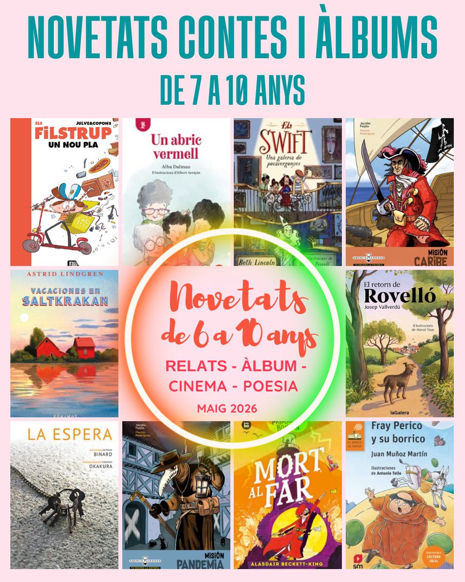 BibJoanMargarit's tweet photo. 📚Novetats literàries infantils de 7 a 10 anys!!✨
A la biblioteca han arribat contes i àlbums on descobrir milions d'històries📖Vols venir a descobrir-los?
#BJM #quèfemalesbiblios #BibliotequesXBM #Novetats #LlibresInfantils #Lectura #Cultura #Booklovers #Bibliolovers #SantJust https://t.co/oOIXUEes4Z