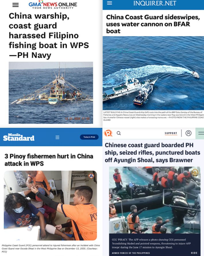 Migrel4's tweet photo. Well, years have passed but one thing has remained constant: China Coast Guard harassing ASEAN nations in South China Sea. @leisbeth_recto @RommelFLopez https://t.co/RAa737TXvV