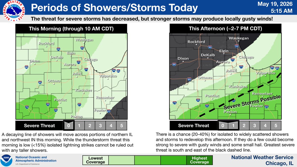 Sct. showers will move across portions of northern IL and northwest IN ...