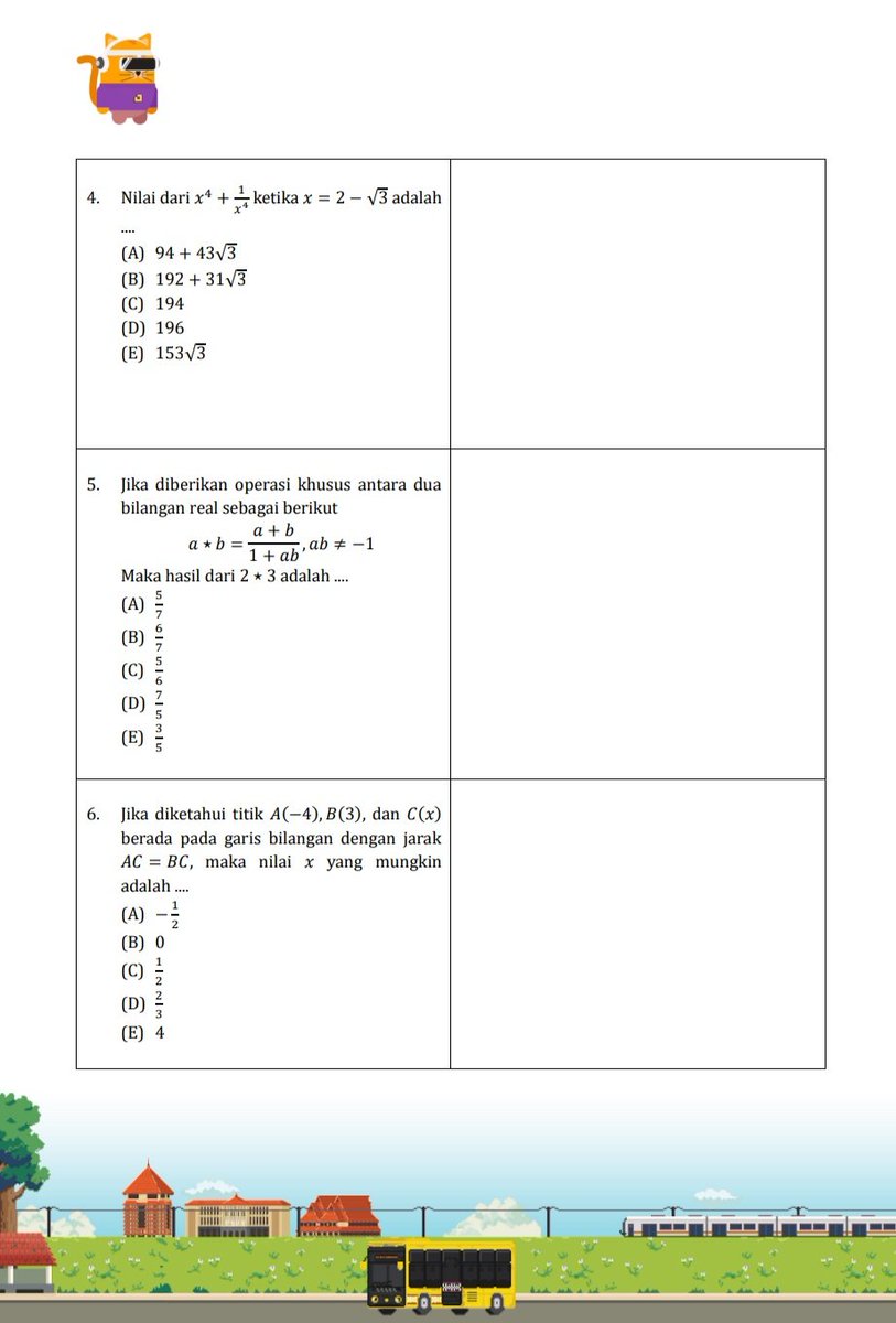 wassupbrodi's tweet photo. ゚.*・。゚ LATIHAN SOAL TKA 2026 ━☆
✧ Mapel : Matematika Lanjut
pembahasan di up H+1 ya
help like/rt are appreciate 🫶🏻
source : alternatifa
tag ; #studytwt #matlanjut #mandiri #ambisverse
Saluran belajar : https://t.co/47W3w3ODra https://t.co/BfvBjOBbfp
