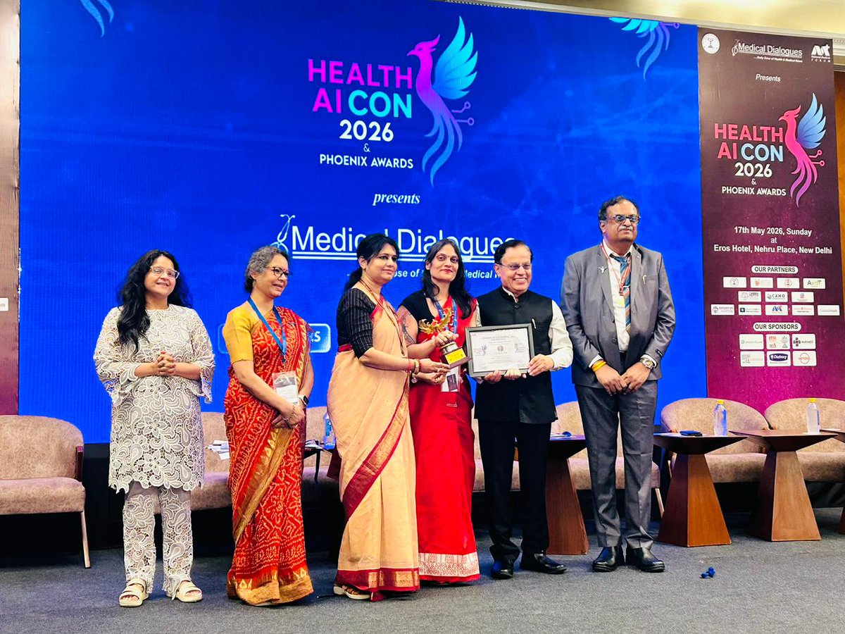 IcmrNiih's tweet photo. We are proud to share that Dr. Rucha Patil, Scientist D, has been conferred the Phoenix High Impact Innovation Award 2026 at Health AI Con 2026. https://t.co/aYebZJewrK