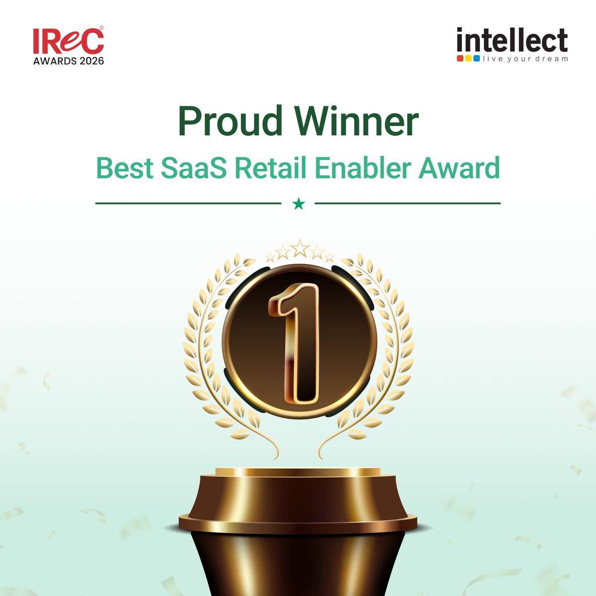 i_DesignArena's tweet photo. Intellect wins the Best SaaS Retail Enabler Award 2026 at the iReC x D2C India Summit.

#RetailTech #SaaS #AI #DigitalTransformation #ComposableCommerce #RetailInnovation #BusinessImpactAI #eMACHAI https://t.co/B1CtuAyxau