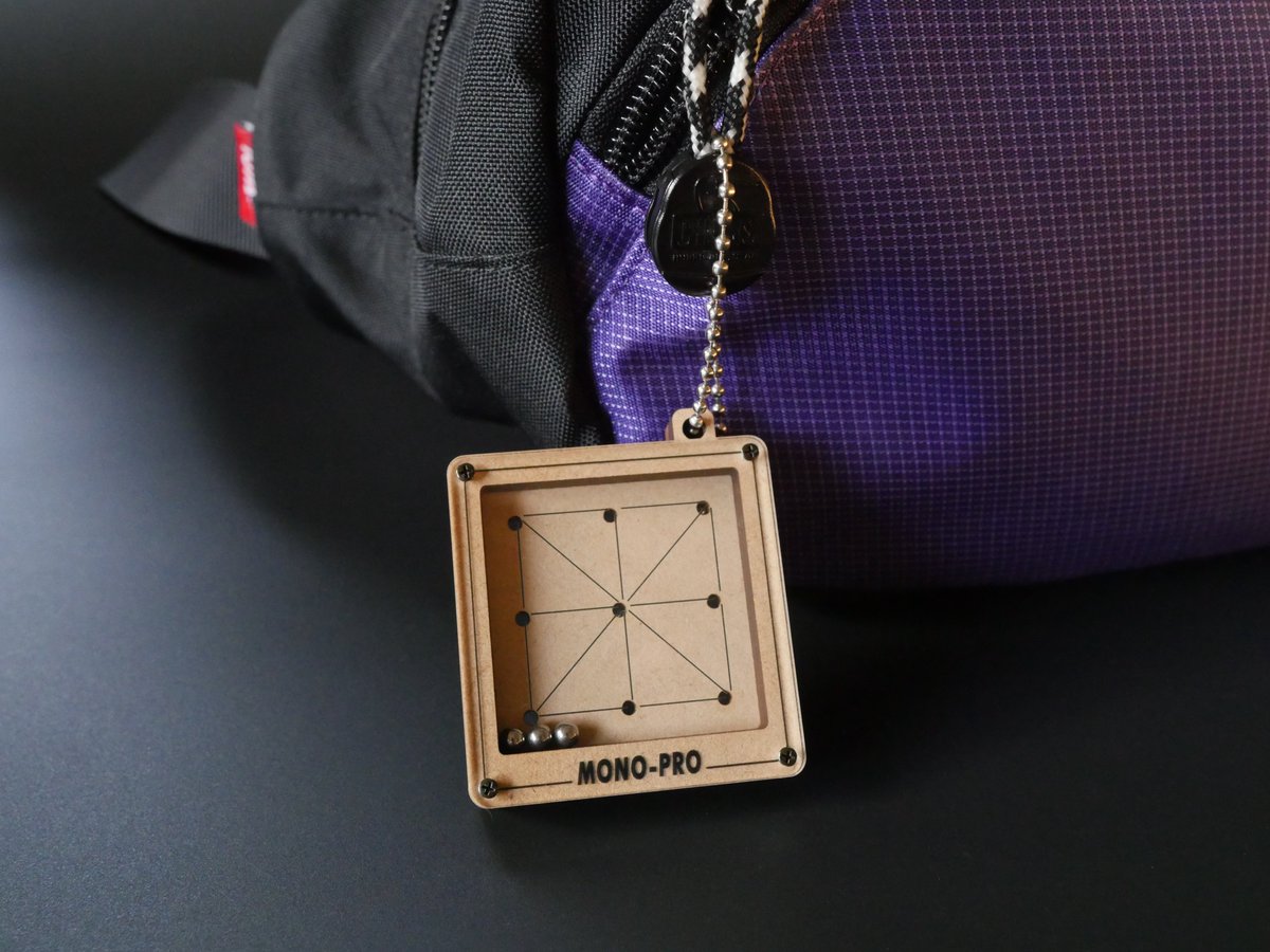 mono_pro_'s tweet photo. ＜新商品＞

ポケットゲームキーホルダー
▶ビンゴゲーム

縦・横・斜めに鉄球を揃えるビンゴゲーム

デザインフェスタで販売予定です。
中の玉を転がして遊ぶことができるキーホルダーです。

〇素材：MDF、アクリル、キーチェーン

#デザフェス #デザフェス63 #デザインフェスタ #designfesta  #H71 https://t.co/P87v3POted