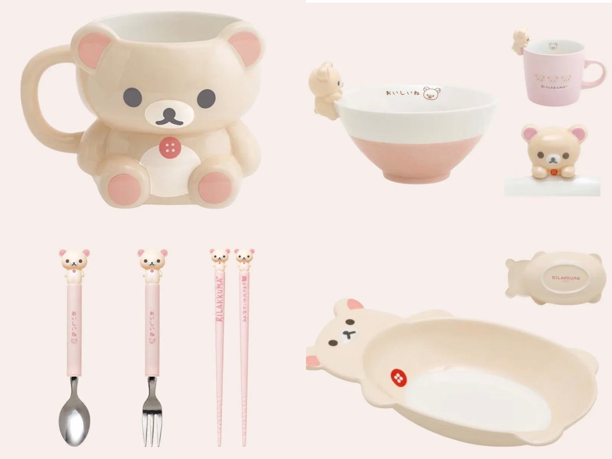 naneebeauty's tweet photo. 코리락쿠마 테이블웨어 너무 귀여워... https://t.co/kOug4VXKPB