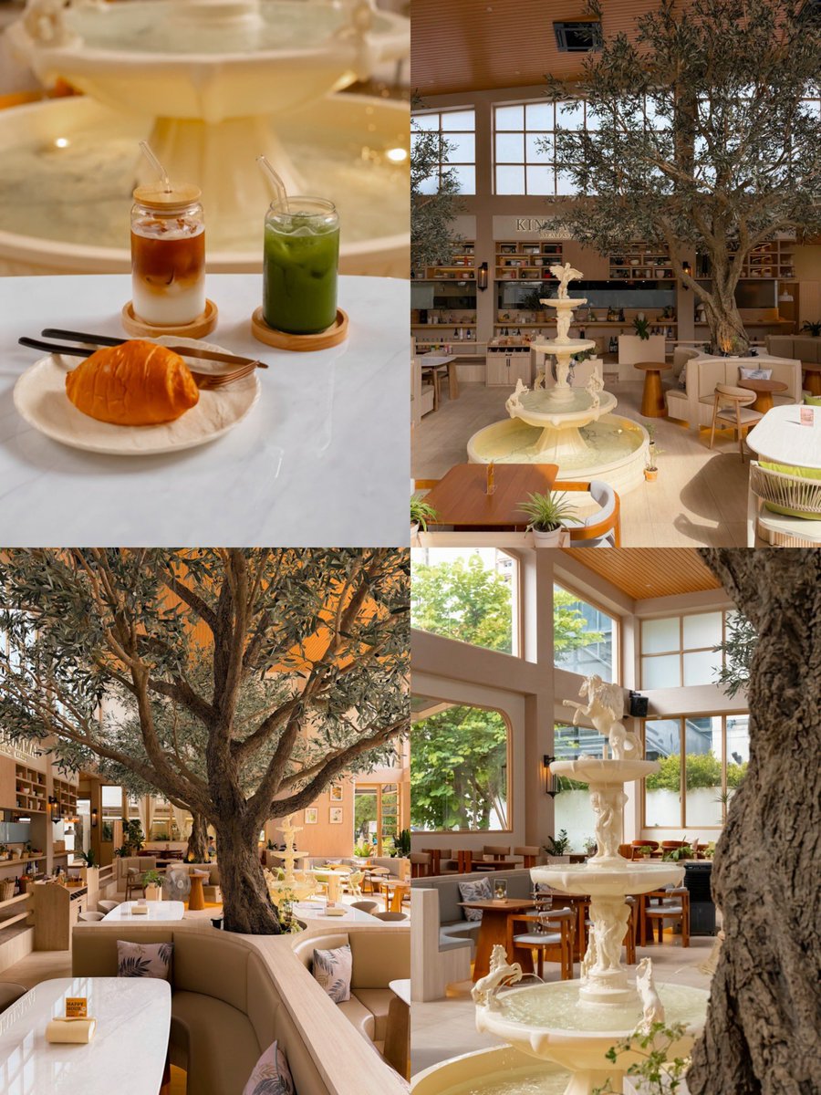 gocafethailand's tweet photo. Kinkao Kummai (กินข้าวกันมั๊ย) ⛲️🌳🍽️☕️
#คาเฟ่และร้านอาหารเปิดใหม่ ใกล้บีทีเอสพร้อมพงษ์ สุดจะจึ้ง ร้านสวยแสงดีมากกก ฟีลลูกคุณสุดๆ ภายในร้านตกแต่งแนวเอิร์ธโทน เน้ยใช้วัสดุไม้ ให้บรรยากาศอบอุ่น แสงเข้าสวยจริงง มีน้ำพุเล็กๆตั้งเด่นอยู่ตรงกลางร้าน สวยเลย https://t.co/Ia22igEK8T