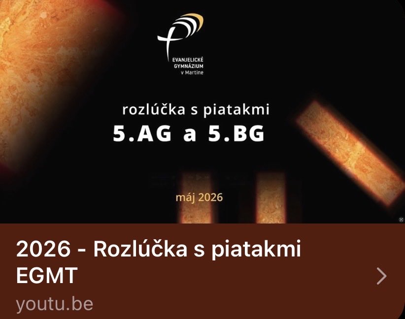 essmartin2004's tweet photo. 2026 - Rozlúčka s piatakmi EGMT https://t.co/nS1grsPuiN cez @YouTube https://t.co/Znq9cI7Rza