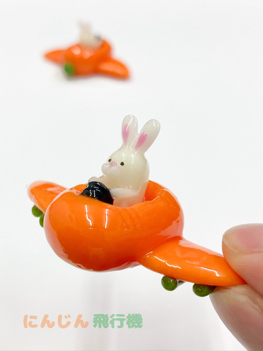 にんじん飛行機にうさぎ🥕✈️🐰