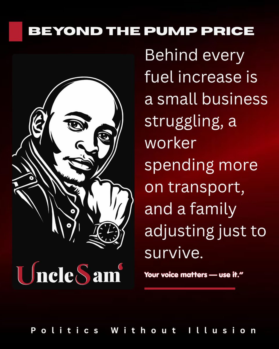 UncleSam254's tweet photo. UncleSam 
#PoliticsWithoutIllusion

Millenials Mafuta Explained #FuelShockCompact Tribal #RejectFuelPrices  Ksh 214.25 EPRA Lang'ata Police Station Railway Development Levy Nairobi CBD Adan Mohammed KAZI NDIYO https://t.co/OyInHFKMgO
