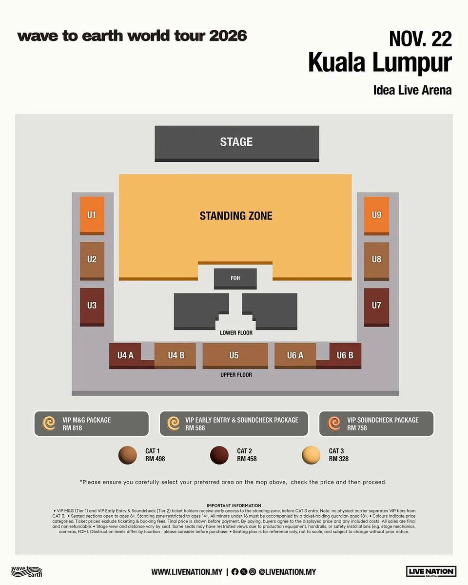 Cliora098's tweet photo. #wts
WAVE TO EARTH : THE PIECES TOUR

🗓️ 22 November 2026
📍 Idea Live Arena Kuala Lumpur

🎟️ RM328, RM458, RM498
⚠️ Tickets on sale 28 May (11AM) https://t.co/TTZMDwzGsz