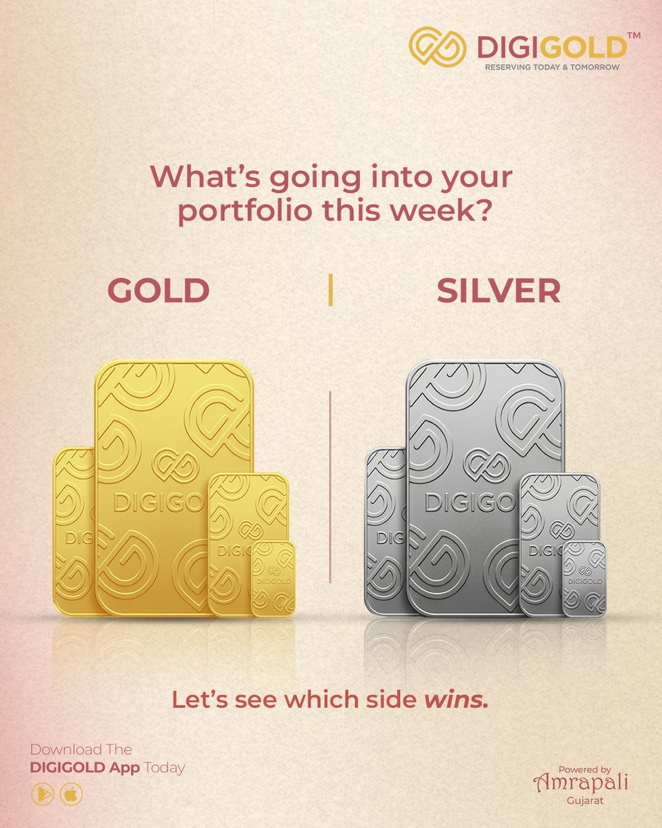 digigoldind's tweet photo. It’s the ultimate debate: The timeless glow of Gold 💛 or the modern hustle of Silver 🤍? Honestly, we can't decide, so we’re doing both. What about you?
Drop a 💛 for Gold or a 🤍 for Silver in the comments! Let’s see who’s winning
#Goldinvestment #Silverinvestment #Digitalgold https://t.co/wyg4qIkocM