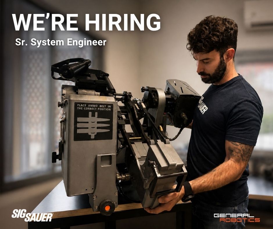 glrobotics's tweet photo. Build the future with us 🚀 
We’re looking for a Sr. System Engineer to join General Robotics, a SIG SAUER Company.

Apply here: https://t.co/h7J2anaqGD

@sigsauerinc 
#SystemEngineer #DefenseTech #Robotics #RCWS #AI #EmbeddedSystems #EngineeringJobs #NowHiring https://t.co/vbZ8GrCVFr