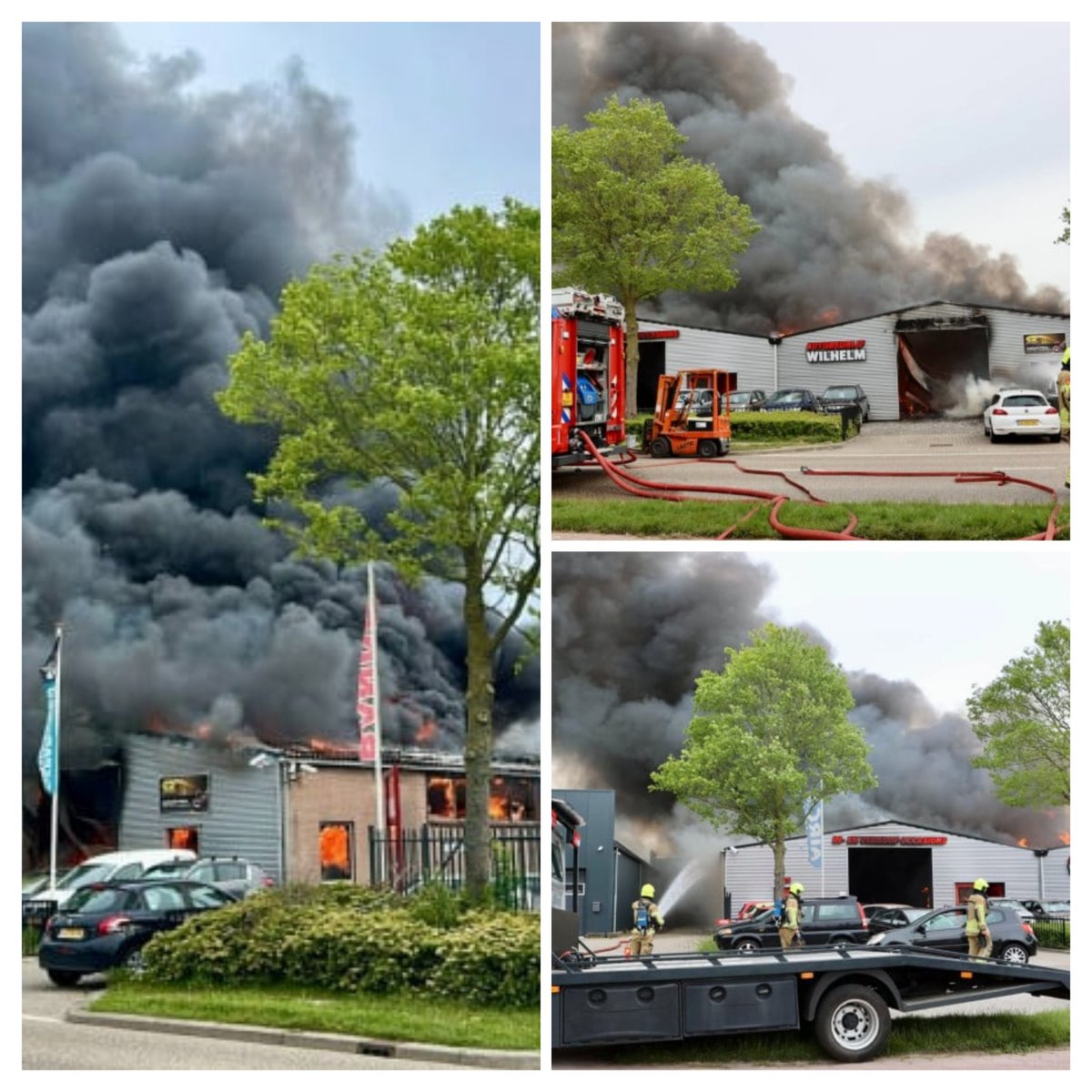 Grote uitslaande brand in Schagen