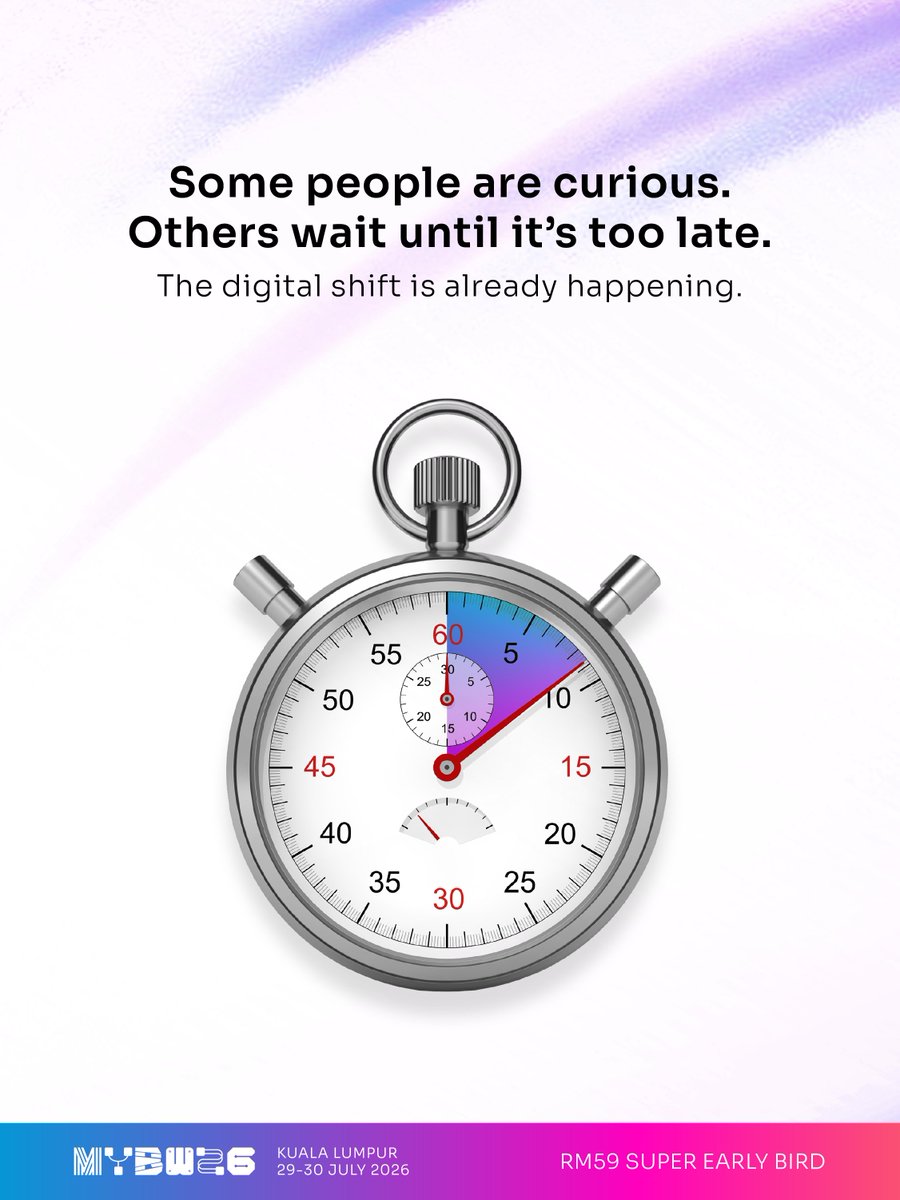 MalaysiaBCW's tweet photo. Every major shift looks confusing in the beginning.

AI. Social media. Digital business. Web3 is no different.

Some people ignore it. Some people start exploring early.

You don’t need to know everything. You just need to start somewhere.

📍 29–30 July | Kuala Lumpur
🎟 Super Early Bird from RM59 (ends 31 May)

Secure your spot:https://t.co/wIVLyCe2ak