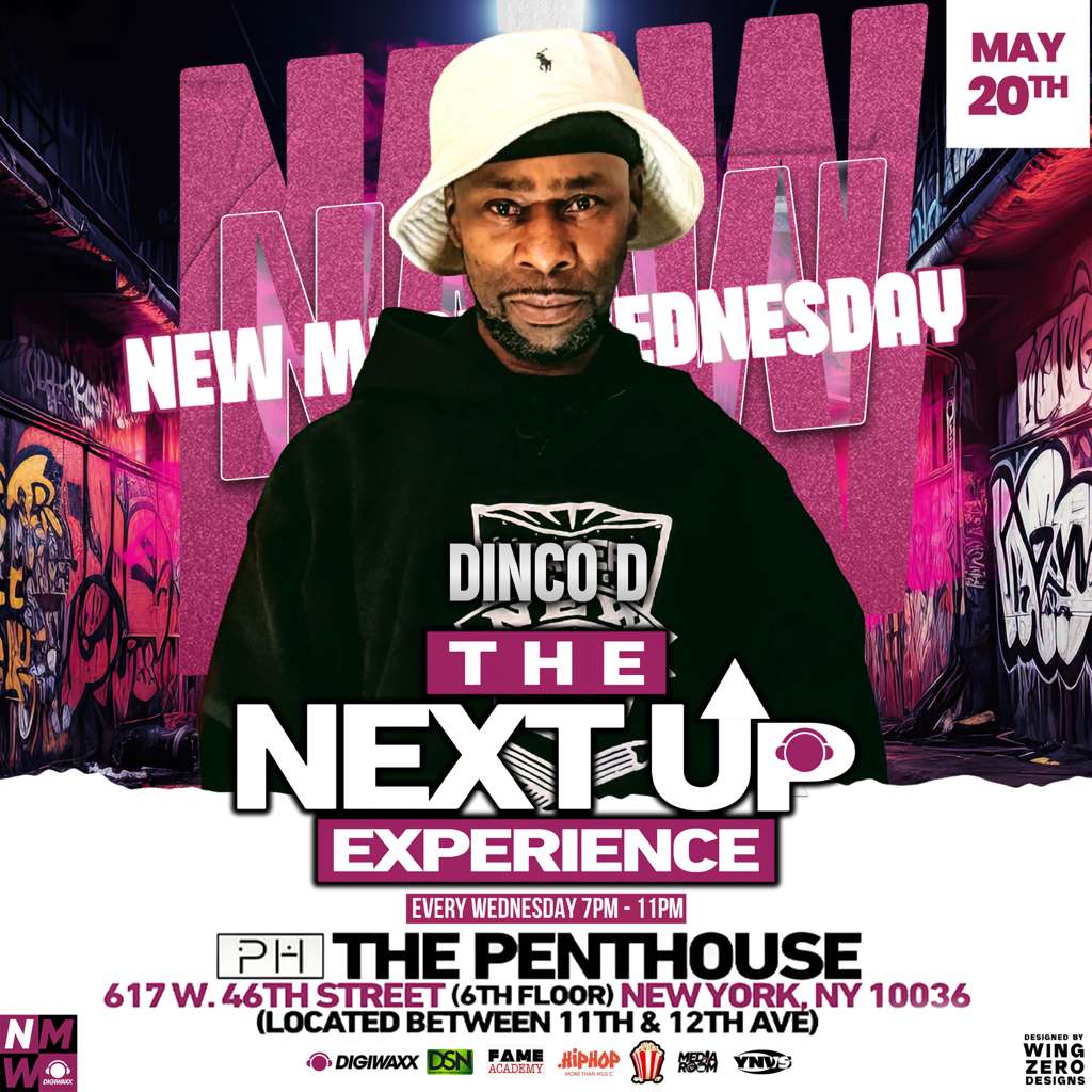 Digiwaxx's tweet photo. Hip hop culture, lyricism, and authenticity will always have a place at The Next Up Experience. 🔥🎤

This Wednesday we welcome @DINCODHIPHOP to the building for a night centered around music, conversation, media, and the energy that continues to move the culture forward. https://t.co/oE6haLdIJz