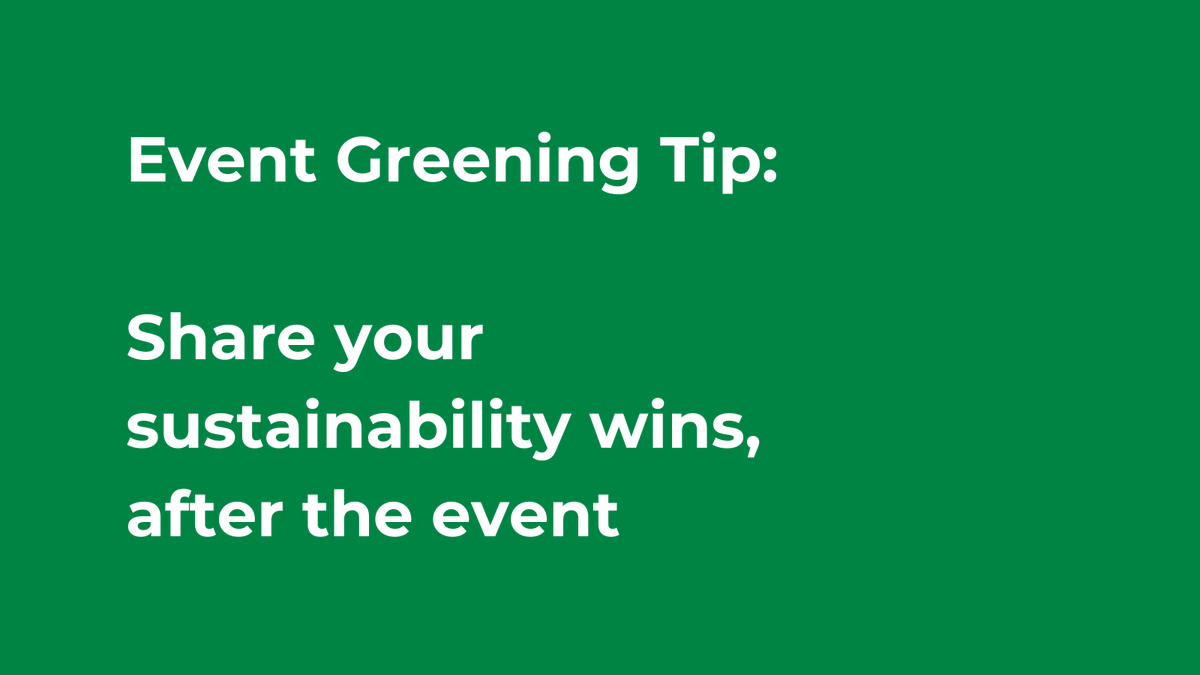 EventGreening's tweet photo. One common mistake after an event?

Moving straight on without reflecting on what worked.

👉 Share your sustainability wins — even the small ones.

Celebrating progress helps build buy-in and momentum for future improvements.

#EventGreening #SustainableEvents #EventPlanning https://t.co/VnO0vPKu3K