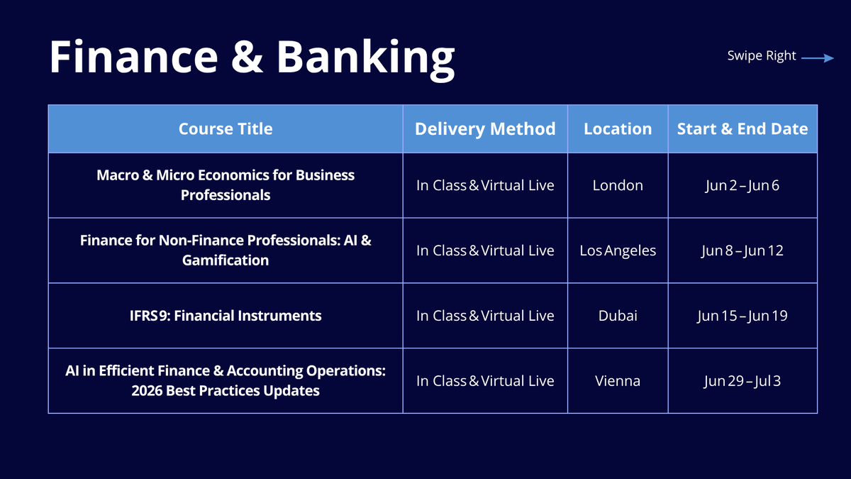 viftraining's tweet photo. June 2026 Training Calendar is live! Certified courses in AI, AML, HR &amp; Project Mgmt plus finance &amp; leadership programs across Riyadh, Dubai, London &amp; more. 

Explore the full lineup 👉 https://t.co/BgDB6qGd2F

#ProfessionalDevelopment #Training #VIFM https://t.co/GFc5jjwj1J