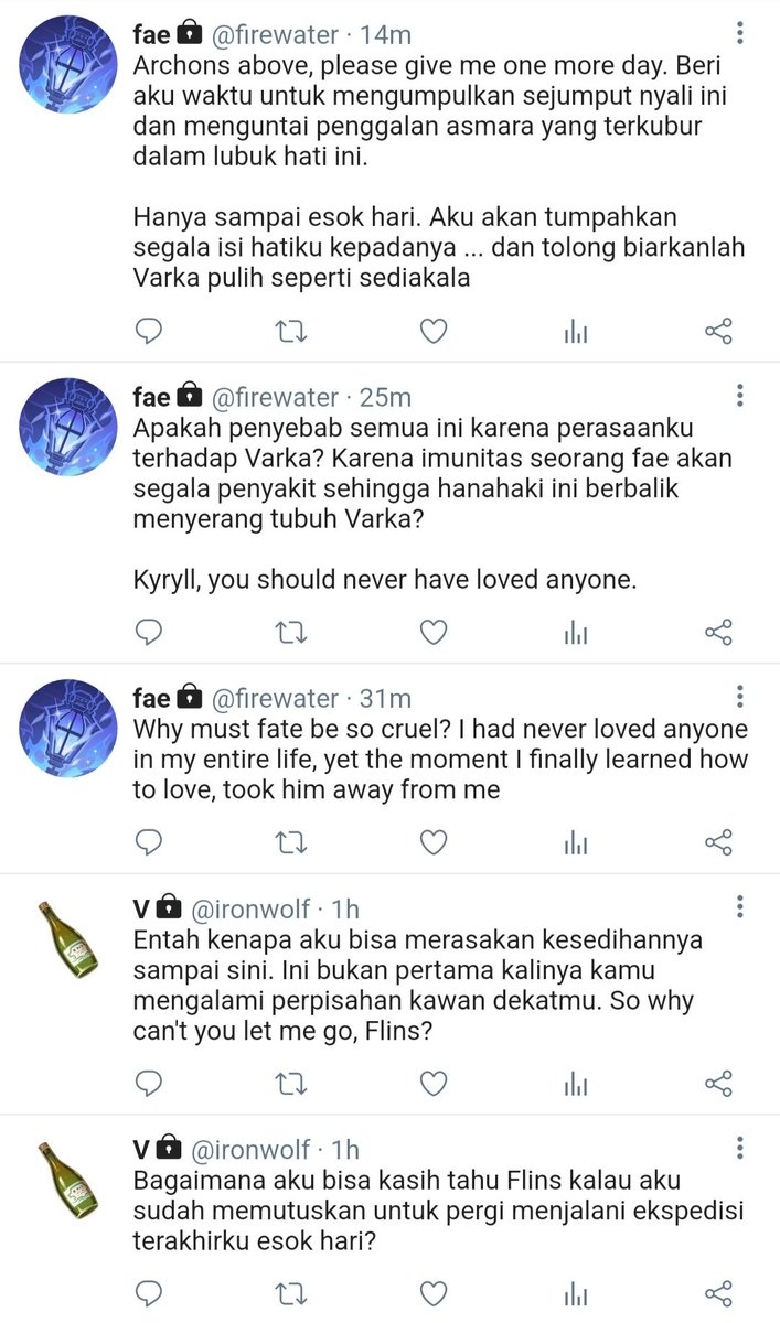 laternist's tweet photo. #varflins #knightlight reverse hanahaki disease

Varka pernah bertanya, "Di Final Night Cemetery, apa ada kuburan kosong yang available?" https://t.co/6dLUVdgjpQ