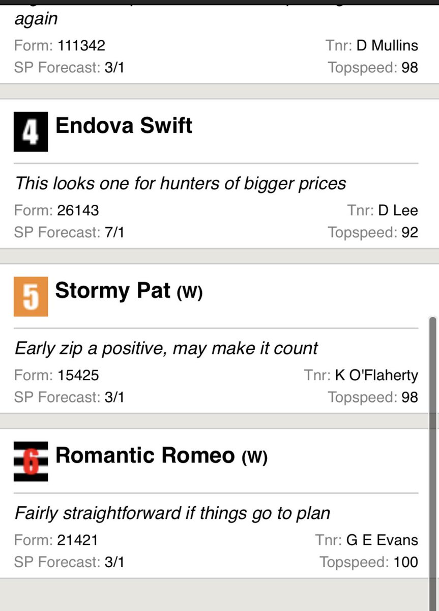 stradeenracing's tweet photo. This afternoon we go in the top grade A1 contest @romfordracing @RomfordDogs @RPGreyhounds Some early pace on our outer so paws away at trap rise. https://t.co/QZYa7HXNqe
