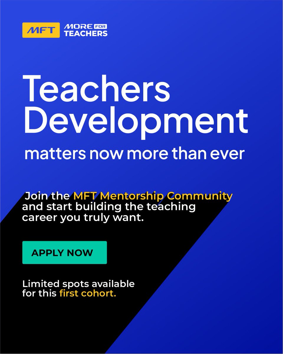 Teazy_Tech's tweet photo. When teachers grow, classrooms improve, and the society moves forward.

Teacher development is not just an education conversation anymore.
It is a workforce conversation.
A leadership conversation.
And ultimately, a nation-building conversation.

#teazytech #teachergrowth #edtech https://t.co/beWbnmUPx2