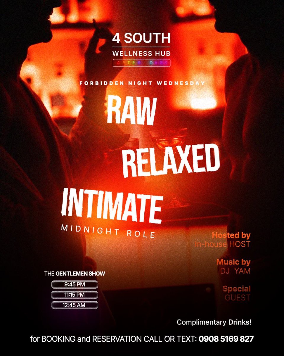 4southupdates's tweet photo. Midweek just got hotter! This Wednesday, surrender to the dark side at 4 South Wellness Hub After Dark. 🔥

Where the vibe is RAW, the atmosphere is RELAXED, and the night turns dangerously INTIMATE. 🍃 #4SouthWellnessHub @4southhub https://t.co/8NsiTeCI2B