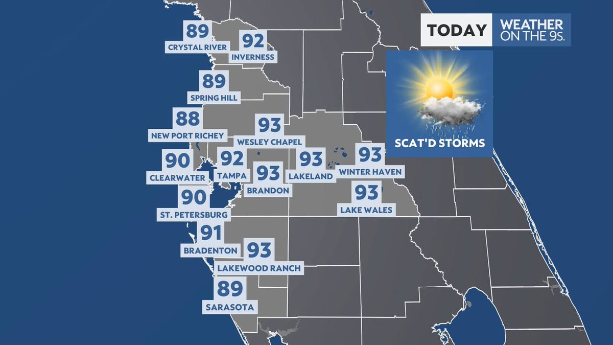After a warm and sunny morning, be ready for scattered showers and ...